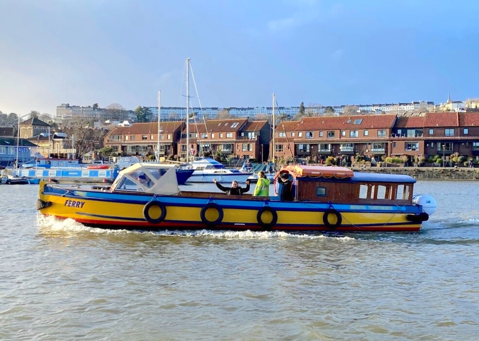 Bristol ferryboat returns to the harbour just in time for the Easter